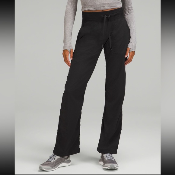 Black Lululemon unlined dance studio mid rise full length pants - Picture 1 of 9